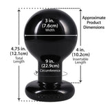 The Classic Round Butt Plug Large Black - Save 10% - Anal Dildos United Kingdom Stoke-on-trent
