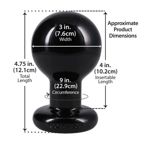 The Classic Round Butt Plug Large Black - Save 10% - Anal Dildos United Kingdom Stoke-on-trent