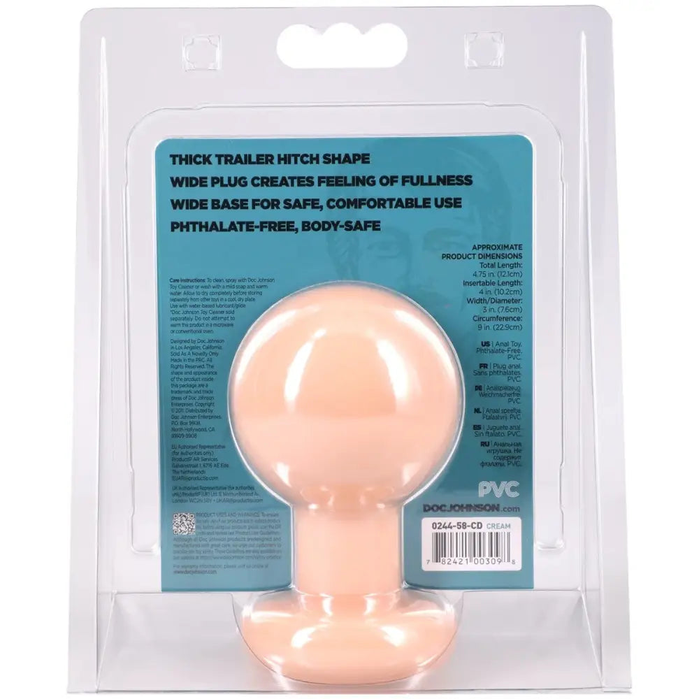 The Classic Round Butt Plug Large Vanilla - Save 10% - Dildos United Kingdom Stoke-on-trent