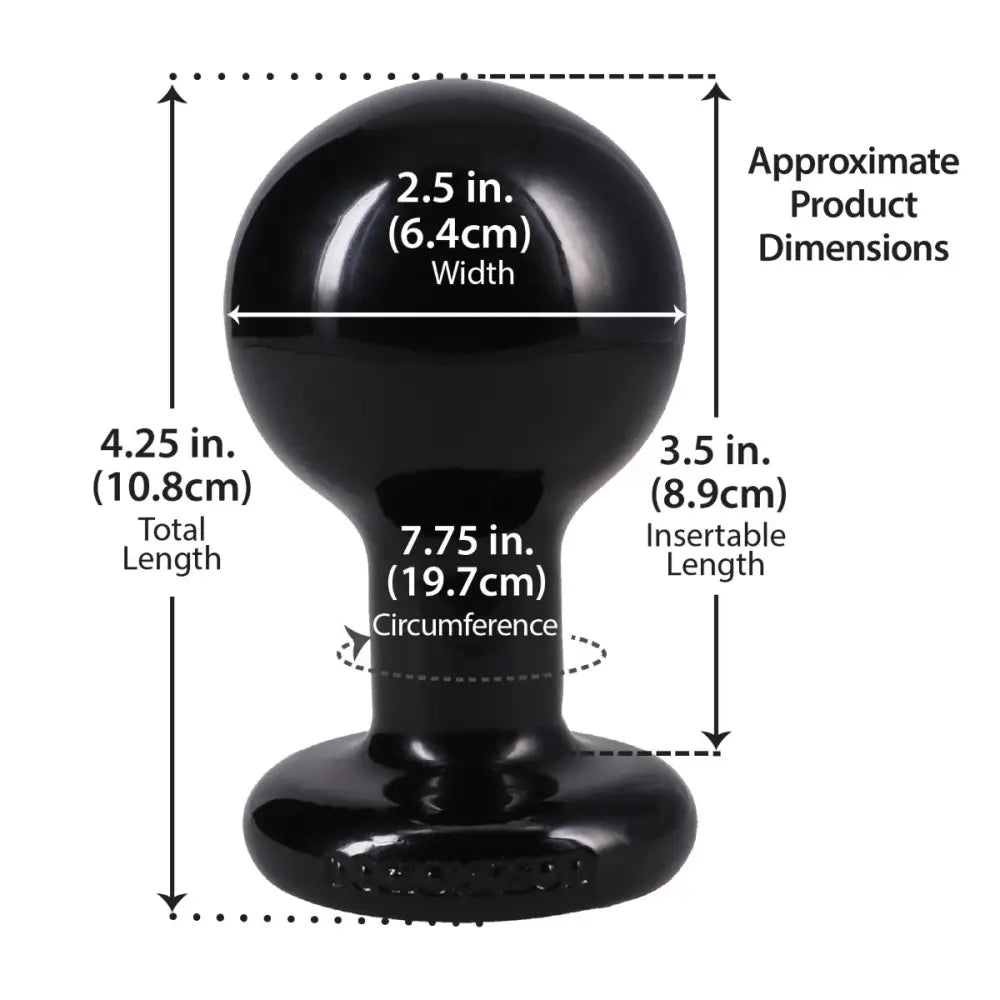 The Classic Round Butt Plug Medium Black - Save 10% - Anal Dildos United Kingdom Stoke-on-trent