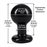 The Classic Round Butt Plug Medium Black - Save 10% - Anal Dildos United Kingdom Stoke-on-trent