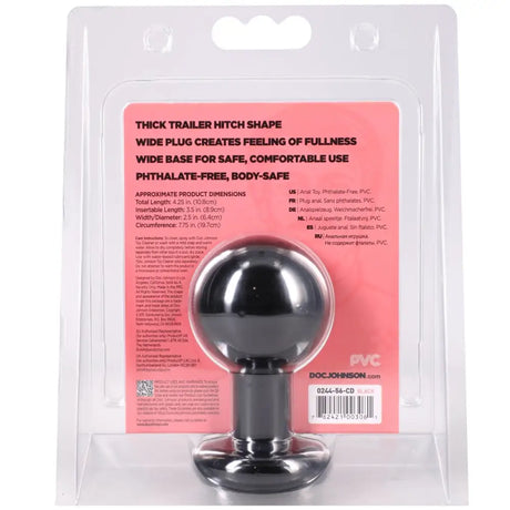 The Classic Round Butt Plug Medium Black - Save 10% - Anal Dildos United Kingdom Stoke-on-trent