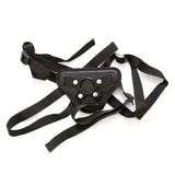 The Gaper 7 Inch Strap-on Dildo and Harness in Black - Save 25% - Strap-on - Fast Shipping - Anal Dildos United Kingdom Stoke-on-trent