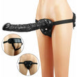 The Impaler 13 Inch Strap-on Dildo in Black with Back-supported Harness - Save 15% - Strap-on Back-supported - Sale United Kingdom