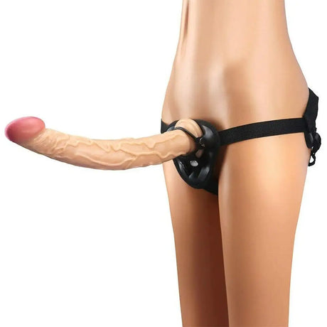 The Impaler 13 Inch Strap-on Dildo in Flesh with Black Back-supported Harness - Save 25% - Strap-on Back-supported - Sale United Kingdom