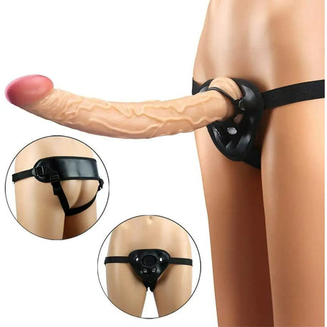 The Impaler 13 Inch Strap-on Dildo in Flesh with Black Back-supported Harness - Save 25% - Strap-on Back-supported - Sale United Kingdom