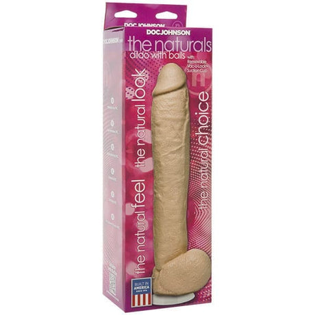 The Naturals 12 Inch Dong with Balls - Save 30% - Dildo
