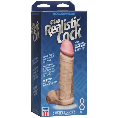 The Realistic Cock 8 Inch Dildo Flesh Pink - Save 30%