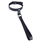 The Red Leather Collar with Short Leash - Save 30% - Sale