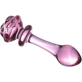 The Rose Glass Dildo Butt Plug - Sex Toy - Save 25%