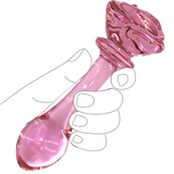 The Rose Glass Dildo Butt Plug - Sex Toy - Save 25%