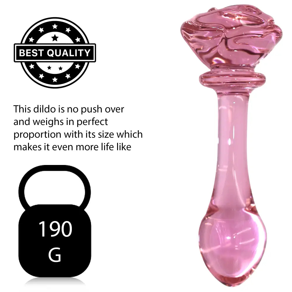 The Rose Glass Dildo Butt Plug - Dildos - Save 25% - Fast Shipping - United Kingdom Stoke-on-trent