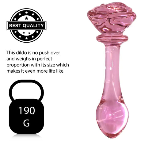 The Rose Glass Dildo Butt Plug - Dildos - Save 25% - Fast Shipping - United Kingdom Stoke-on-trent