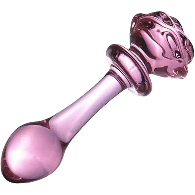 The Rose Glass Dildo Butt Plug - Dildos - Save 25% - Fast Shipping - United Kingdom Stoke-on-trent