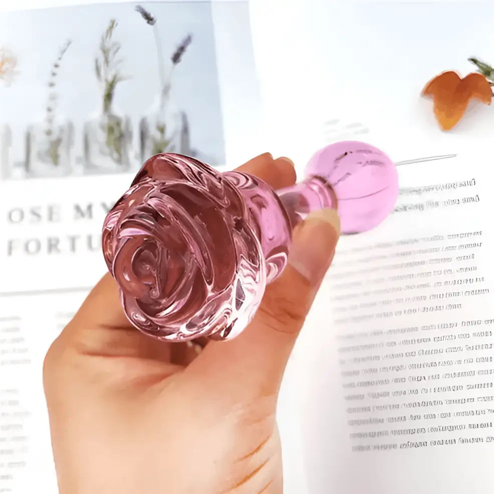 The Rose Glass Dildo Butt Plug - Dildos - Save 25% - Fast Shipping - United Kingdom Stoke-on-trent