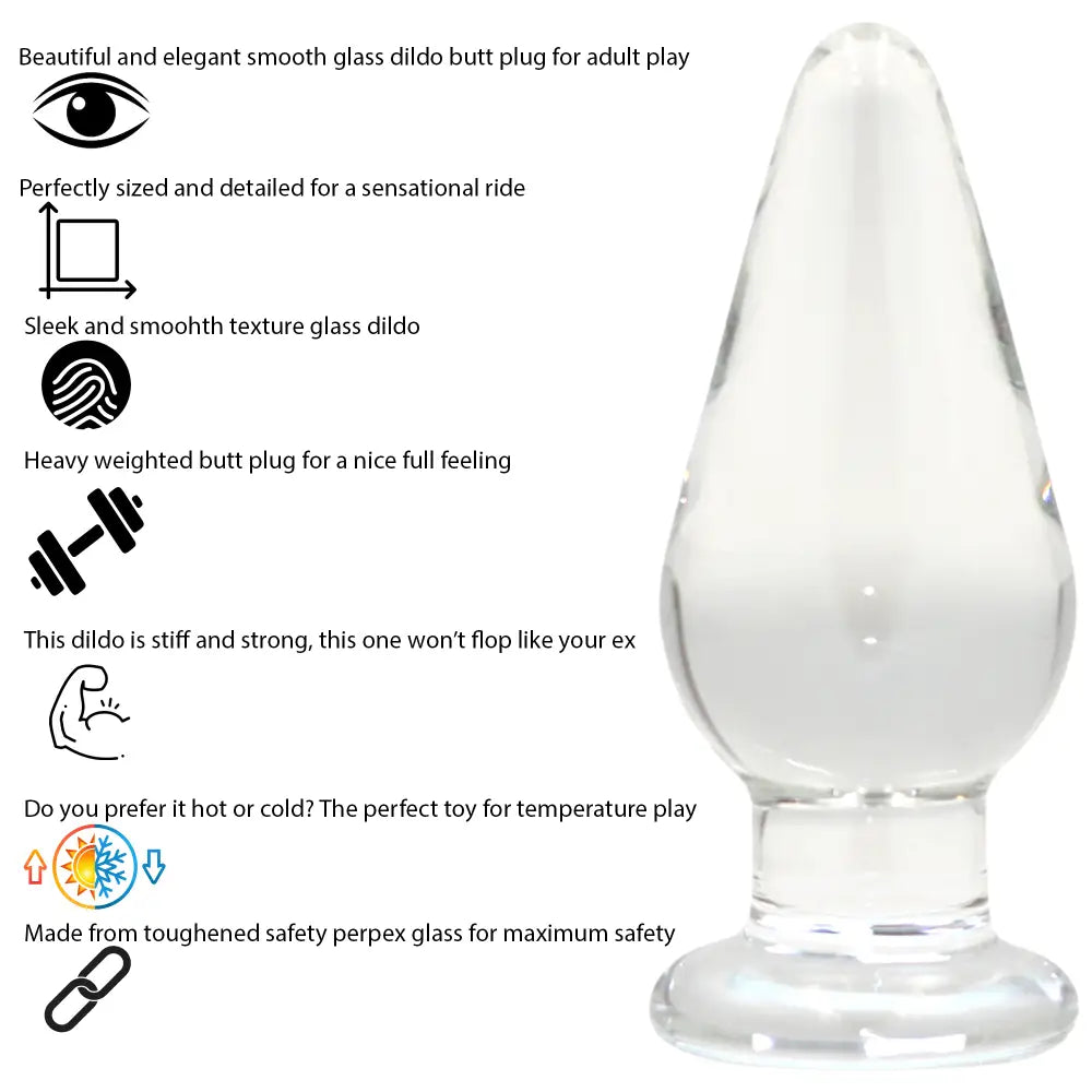 The Ultimate Glass Butt Plug - Sex Toy - Save 20% - Fast Shipping - Anal Dildos United Kingdom Stoke-on-trent