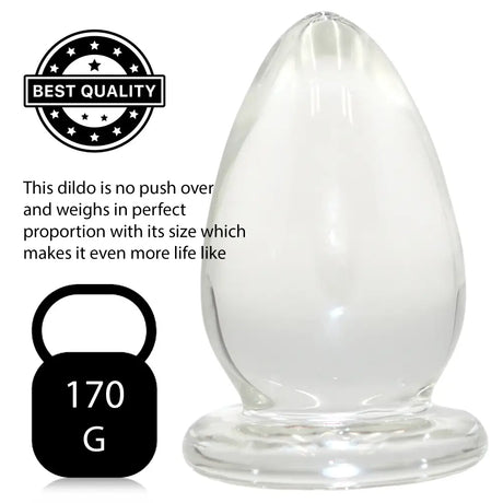 Thick Chode Glass Butt Plug - Sex Toy - Save 25% - Fast Shipping - Anal Dildos United Kingdom Stoke-on-trent