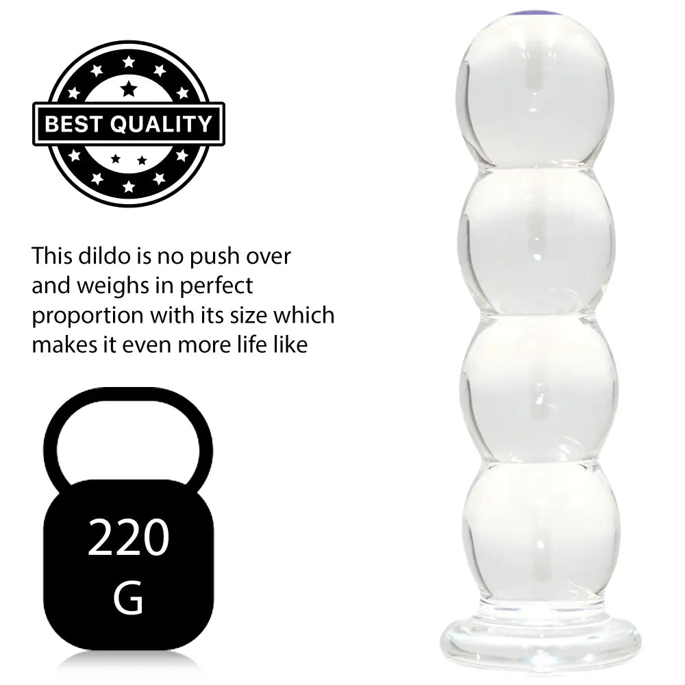 Thick Ribbed Bubble Glass Anal Dildo - Dildos - Save 25% - Fast Shipping - United Kingdom Stoke-on-trent