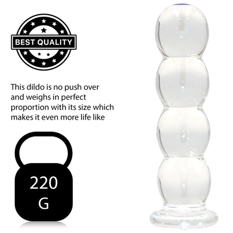 Thick Ribbed Bubble Glass Anal Dildo - Dildos - Save 25% - Fast Shipping - United Kingdom Stoke-on-trent