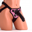 Thin 6 Inch Strap-on Dildo with Pink Harness