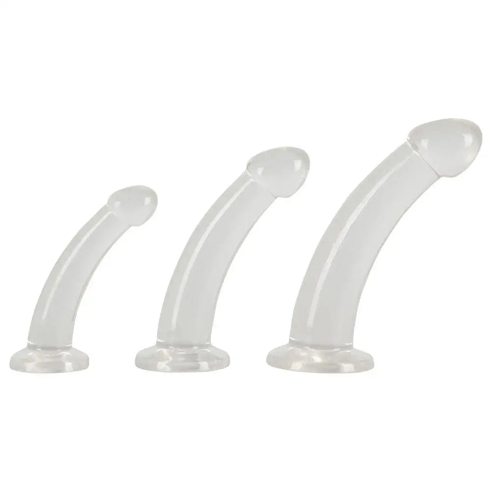 Three Piece Crystal Clear Anal Training Set - Save 25% - Fast Shipping - Dildo United Kingdom Stoke-on-trent