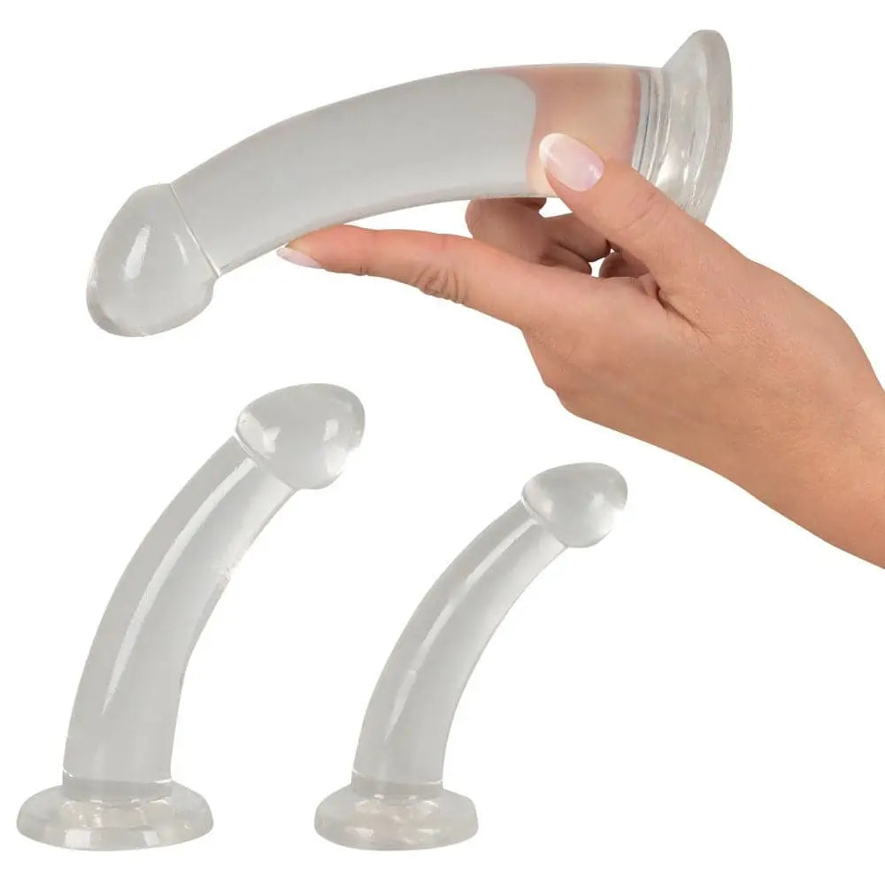 Three Piece Crystal Clear Anal Training Set - Save 25% - Fast Shipping - Dildo United Kingdom Stoke-on-trent
