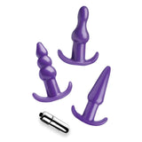 Thrill Trio Purple Anal Plug Set with Vibrator - Save 15% - with - Fast Shipping - United Kingdom Stoke-on-trent