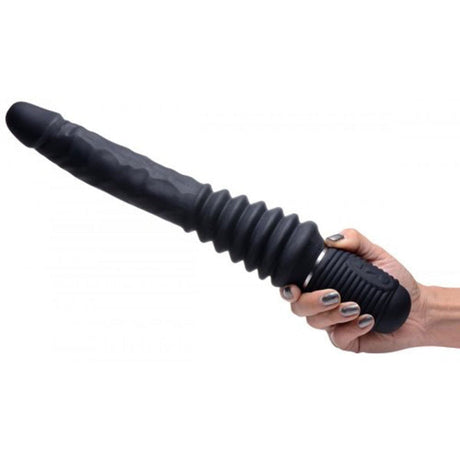 Thrust Master Black Vibrating and Thrusting Dildo Sword