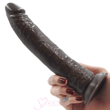 Titan Suction Cup Dildo Brown - 8 Inch - Medium / Dark