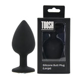 Toosh Black Silicone Butt Plug Large - Save 10% - Sale United Kingdom Stoke-on-trent