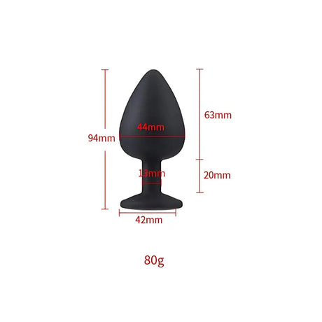 Toosh Black Silicone Butt Plug Large - Save 10% - Sale United Kingdom Stoke-on-trent