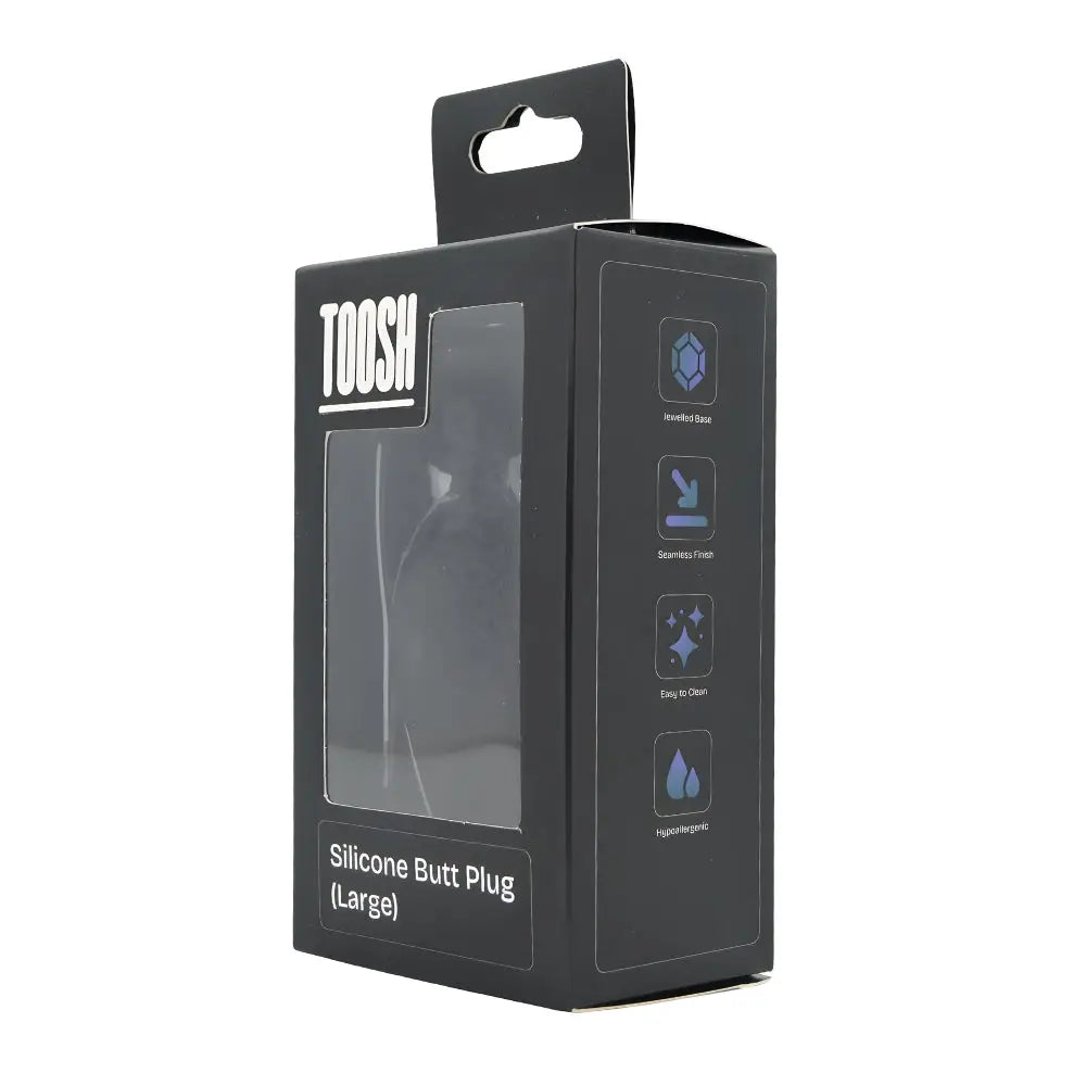 Toosh Black Silicone Butt Plug Large - Save 10% - Sale United Kingdom Stoke-on-trent