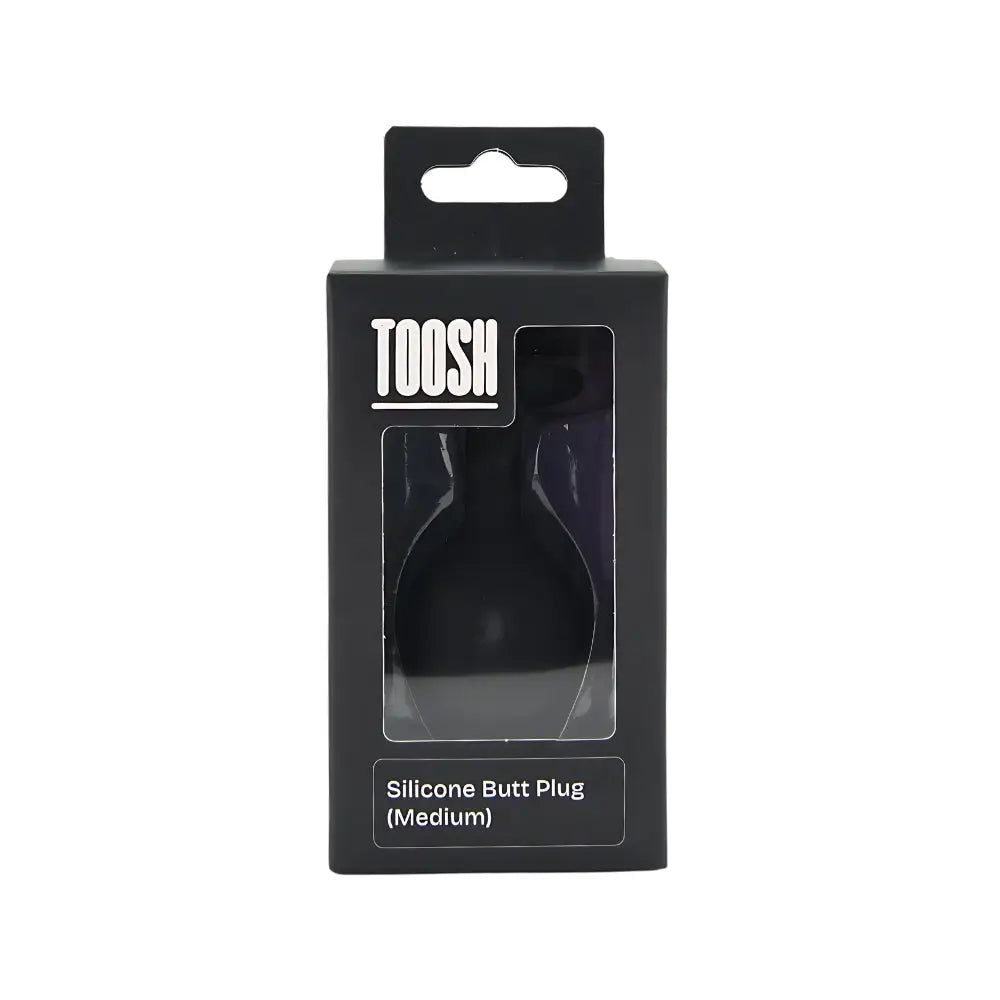 Toosh Black Silicone Butt Plug Medium - Save 10% - Sale United Kingdom Stoke-on-trent