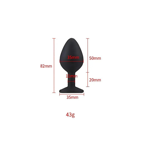 Toosh Black Silicone Butt Plug Medium - Save 10% - Sale United Kingdom Stoke-on-trent