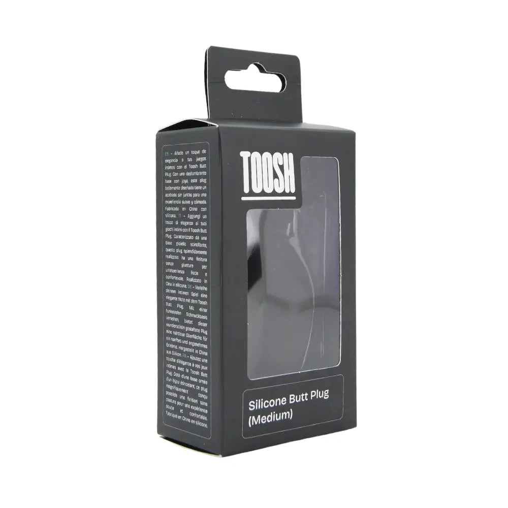 Toosh Black Silicone Butt Plug Medium - Save 10% - Sale United Kingdom Stoke-on-trent