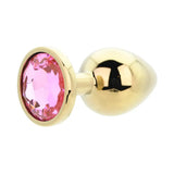 Toosh Gold Metal Butt Plug Large Pink Stone - Save 10% - Sale United Kingdom Stoke-on-trent