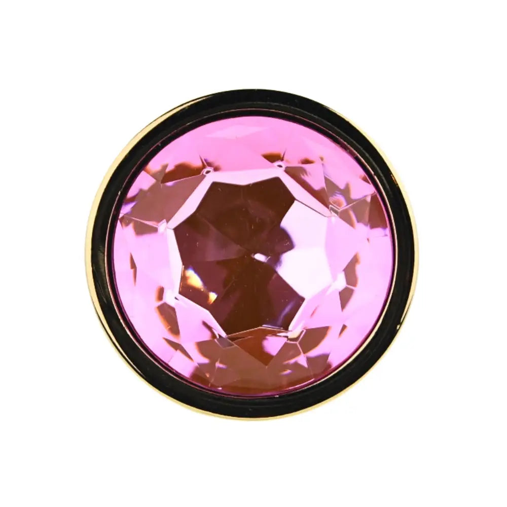 Toosh Gold Metal Butt Plug Large Pink Stone - Save 10% - Sale United Kingdom Stoke-on-trent