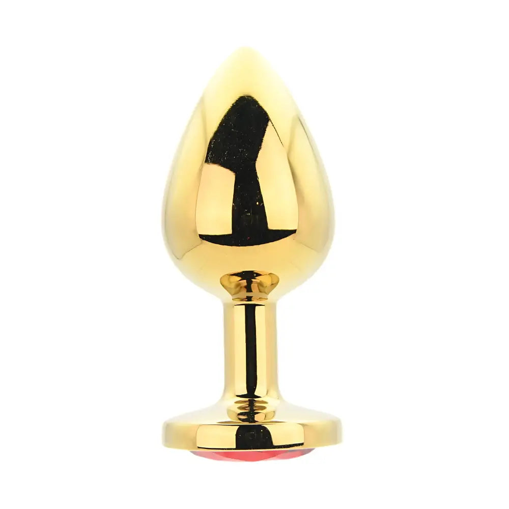 Toosh Gold Metal Butt Plug Large Red Stone - Save 10% - Sale United Kingdom Stoke-on-trent
