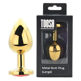 Toosh Gold Metal Butt Plug Large Red Stone - Save 10% - Sale United Kingdom Stoke-on-trent