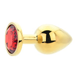 Toosh Gold Metal Butt Plug Large Red Stone - Save 10% - Sale United Kingdom Stoke-on-trent
