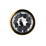 Toosh Gold Metal Butt Plug Medium Clear Stone - Save 10% - Sale United Kingdom Stoke-on-trent