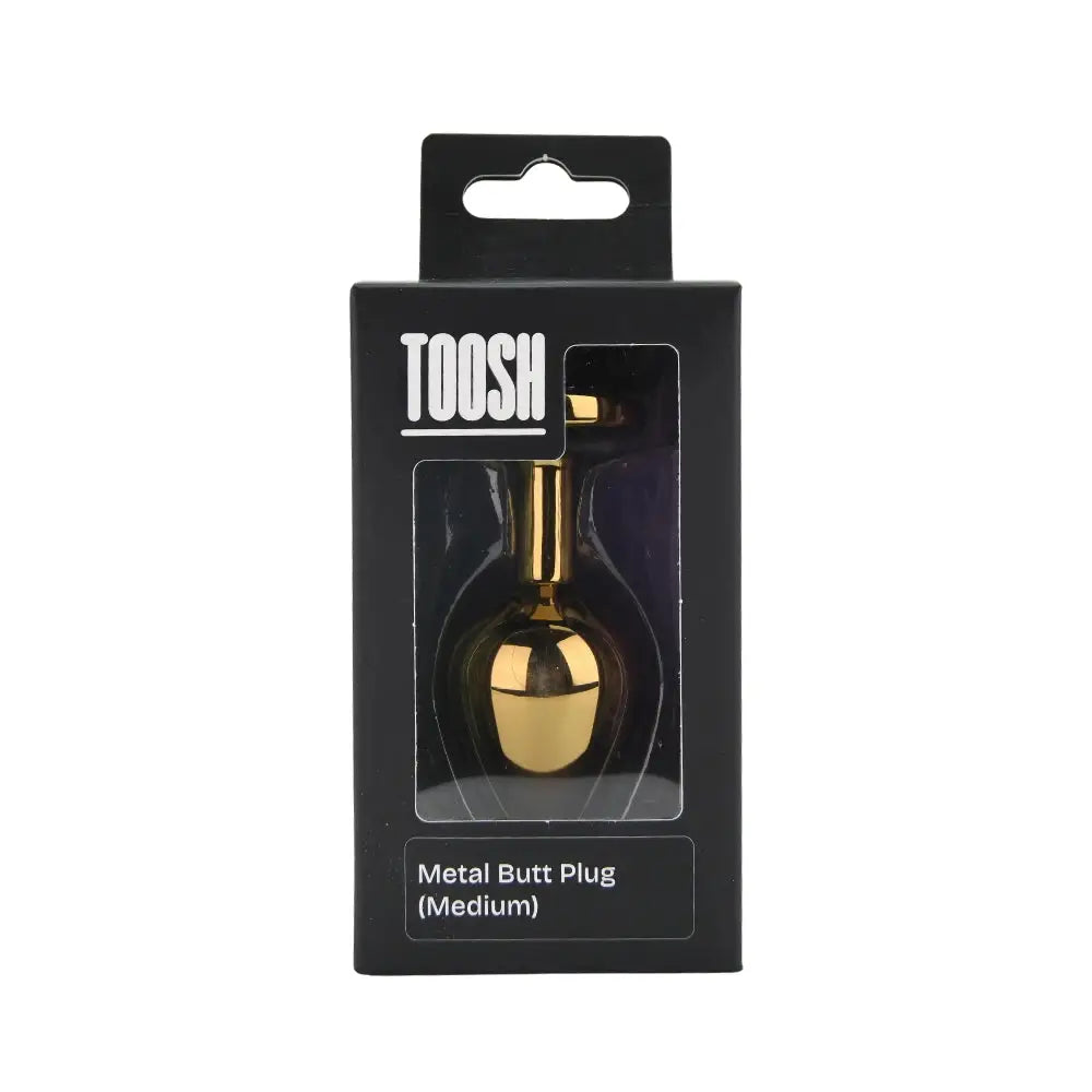 Toosh Gold Metal Butt Plug Medium Pink Stone - Save 10% - Sale United Kingdom Stoke-on-trent