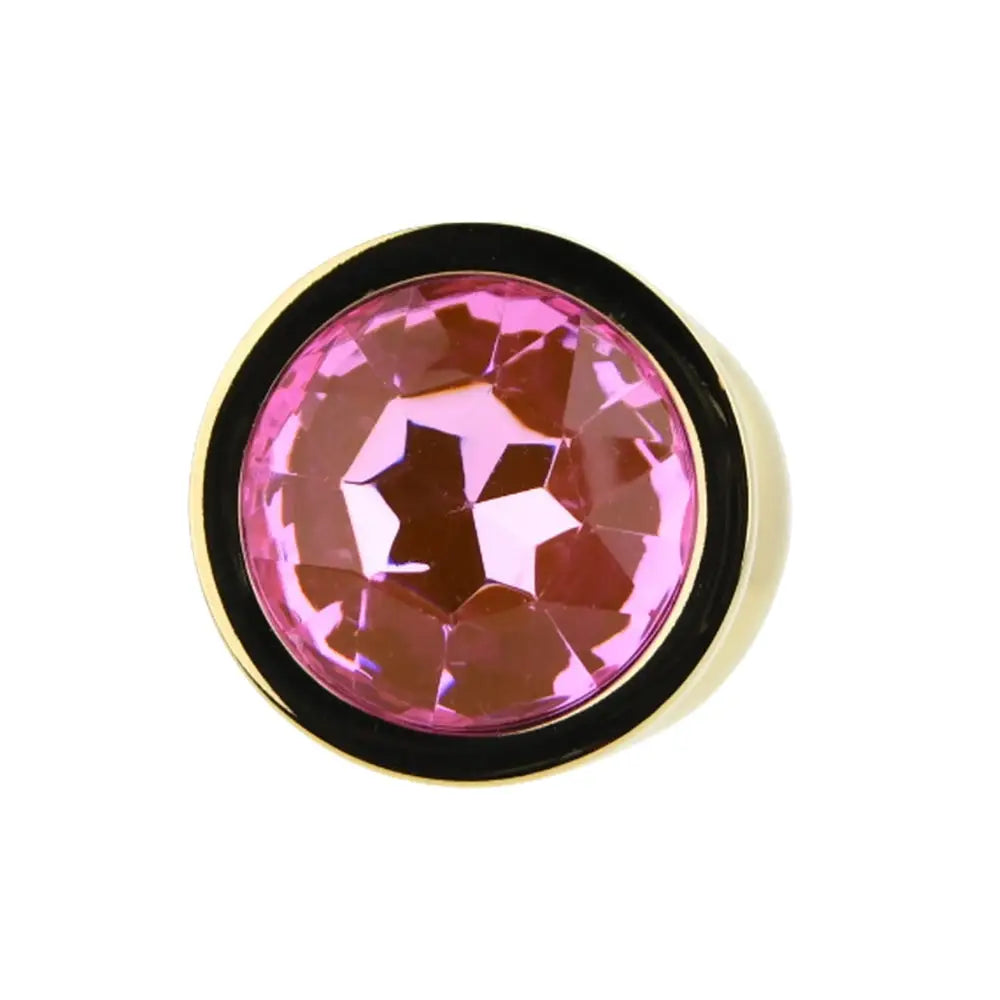 Toosh Gold Metal Butt Plug Medium Pink Stone - Save 10% - Sale United Kingdom Stoke-on-trent