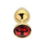 Toosh Gold Metal Butt Plug Medium Red Stone - Save 10% - Sale United Kingdom Stoke-on-trent