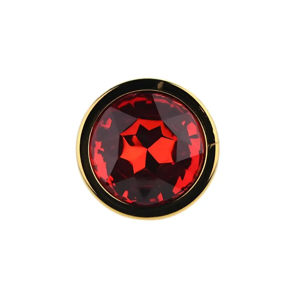 Toosh Gold Metal Butt Plug Medium Red Stone - Save 10% - Sale United Kingdom Stoke-on-trent