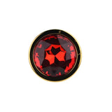 Toosh Gold Metal Butt Plug Medium Red Stone - Save 10% - Sale United Kingdom Stoke-on-trent