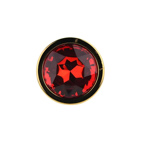 Toosh Gold Metal Butt Plug Medium Red Stone - Save 10% - Sale United Kingdom Stoke-on-trent