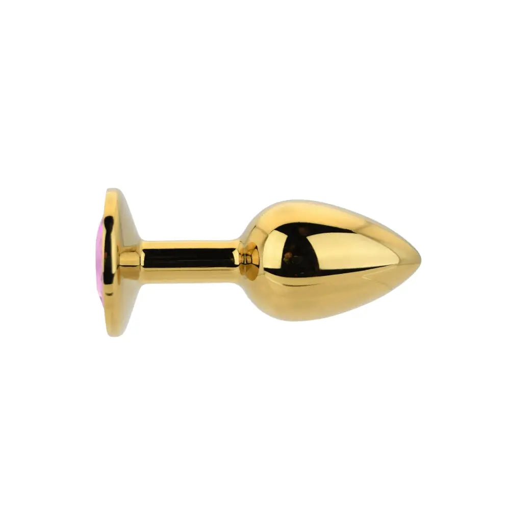 Toosh Gold Metal Butt Plug Small Pink Stone - Save 10% - Sale United Kingdom Stoke-on-trent