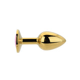 Toosh Gold Metal Butt Plug Small Pink Stone - Save 10% - Sale United Kingdom Stoke-on-trent