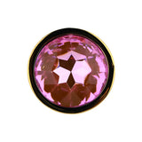 Toosh Gold Metal Butt Plug Small Pink Stone - Save 10% - Sale United Kingdom Stoke-on-trent